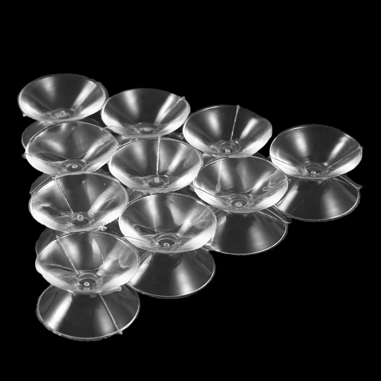 10 x Air suction cup Double sided silicone for Aquarium fish