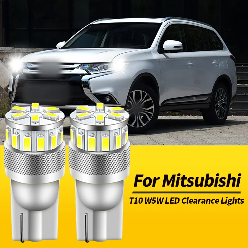 2PCS T10 W5W LED Clearance Lights Canbus For Mitsubishi Lancer 7 8 03-17 Outlander 1 2 3 03-15 Pajero Shogun 4 V80 V93 V97 07-20