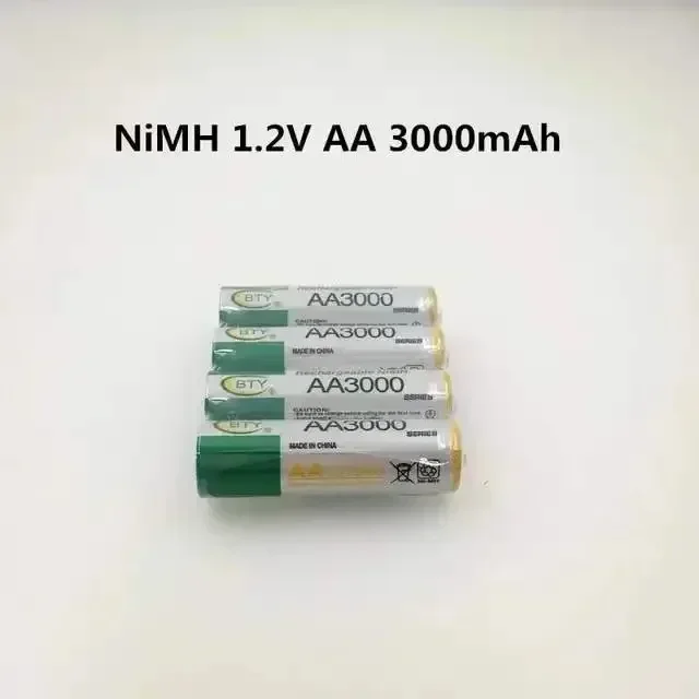 AA battery 3000mAh 1.2 V Rechargeable Battery AA 3000mAh NI-MH 1.2V Rechargeable 2A Baterias 3000+Free shipping