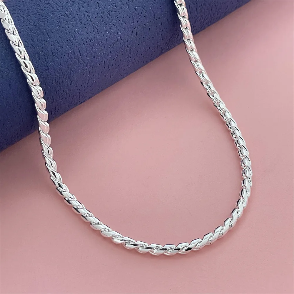 Hypoallergenic Skin-friendly 50CM 60cm 3MM Rat Tail Necklace Silver &Gold S925 Sterling Silver For Women S925 safe for long wear - Detail 1