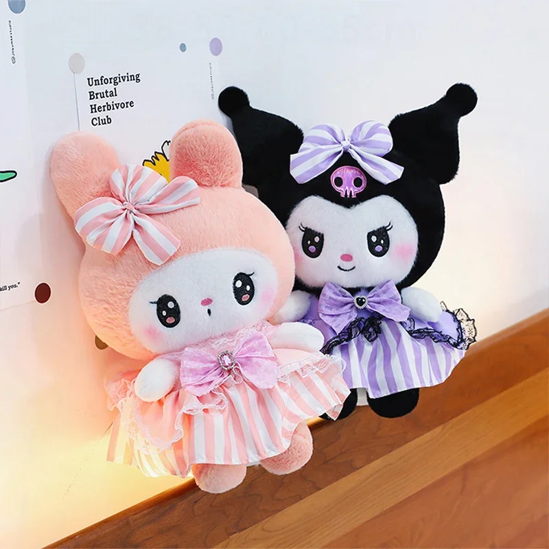 

60 см Sanrio Kawaii Kuromi плюшевая игрушка с бриллиантовым бантом мелодия мягкая кукла мультяшная подушка милая плюшевая игрушка для детей подарок на день рождения и Рождество