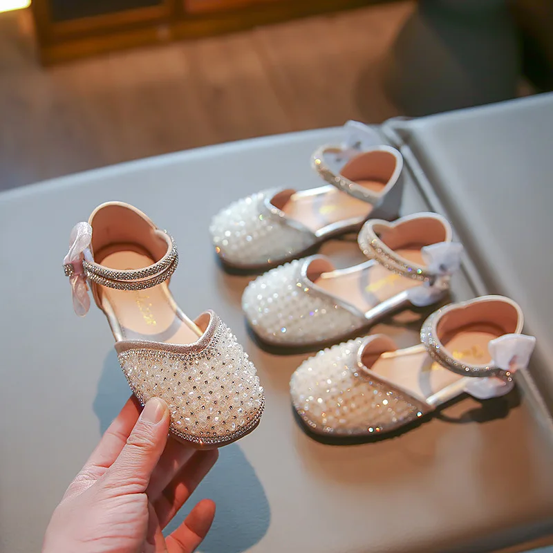 

Baby Dance Shoes Kids Sandals Children Wedding Shoes Summer Girls Shoes Glitter Mary Janes Flats Fling Princess Shoes
