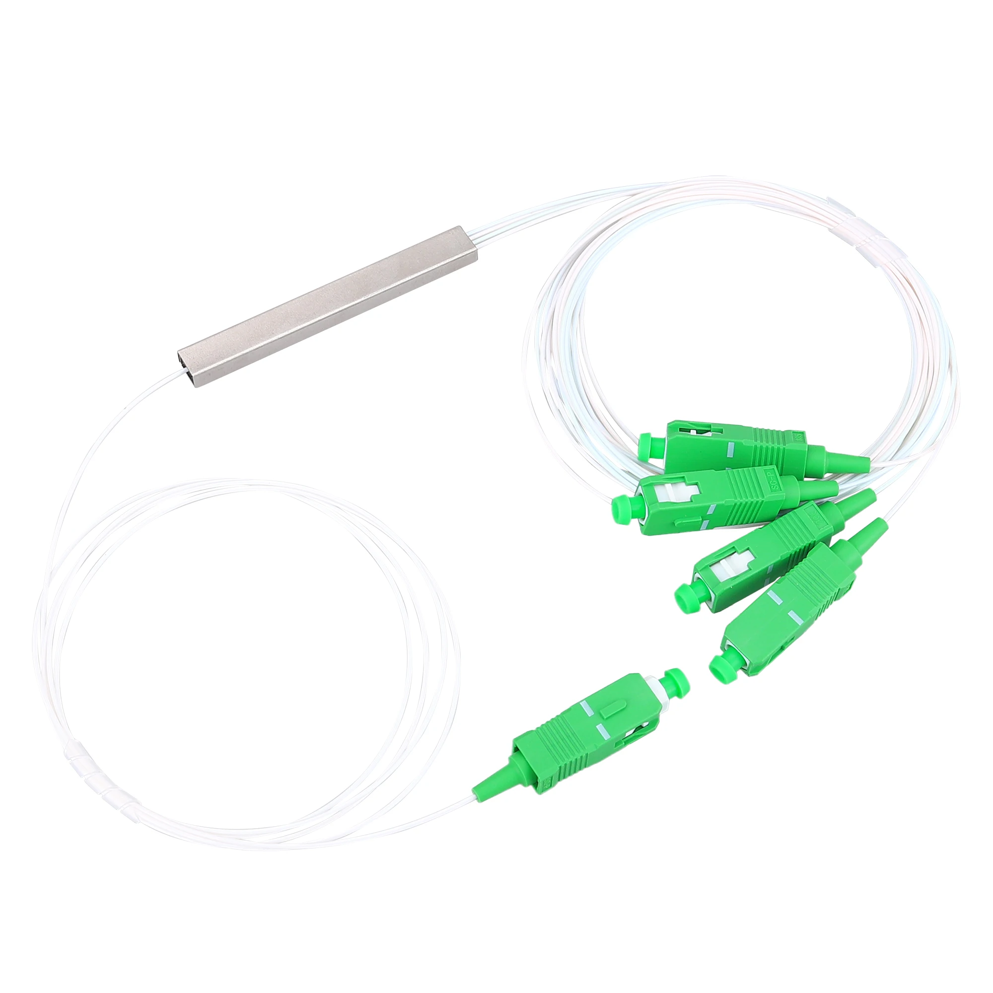 SC/APC 1x4 Fiber Optic 0.9mm PLC Micro Splitter