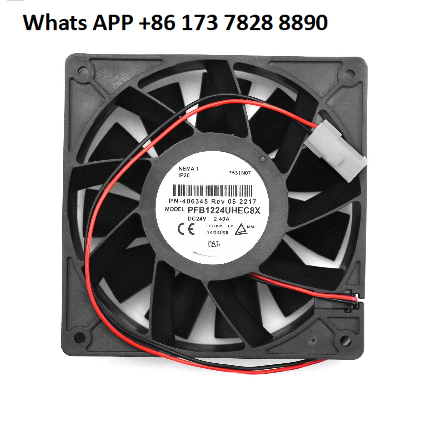 Suitable for PFB1224UHEC8X 12038 24V 2.40A high air volume inverter, cooling fan -