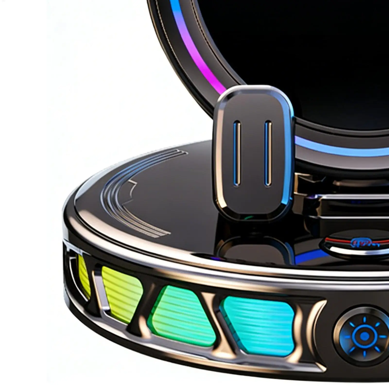 Wireless Car Charger 15W Fast Charging Clamping Suction up 360 Degree Rotatable Car Phone Charger Mount for Auto Truck Vehicle