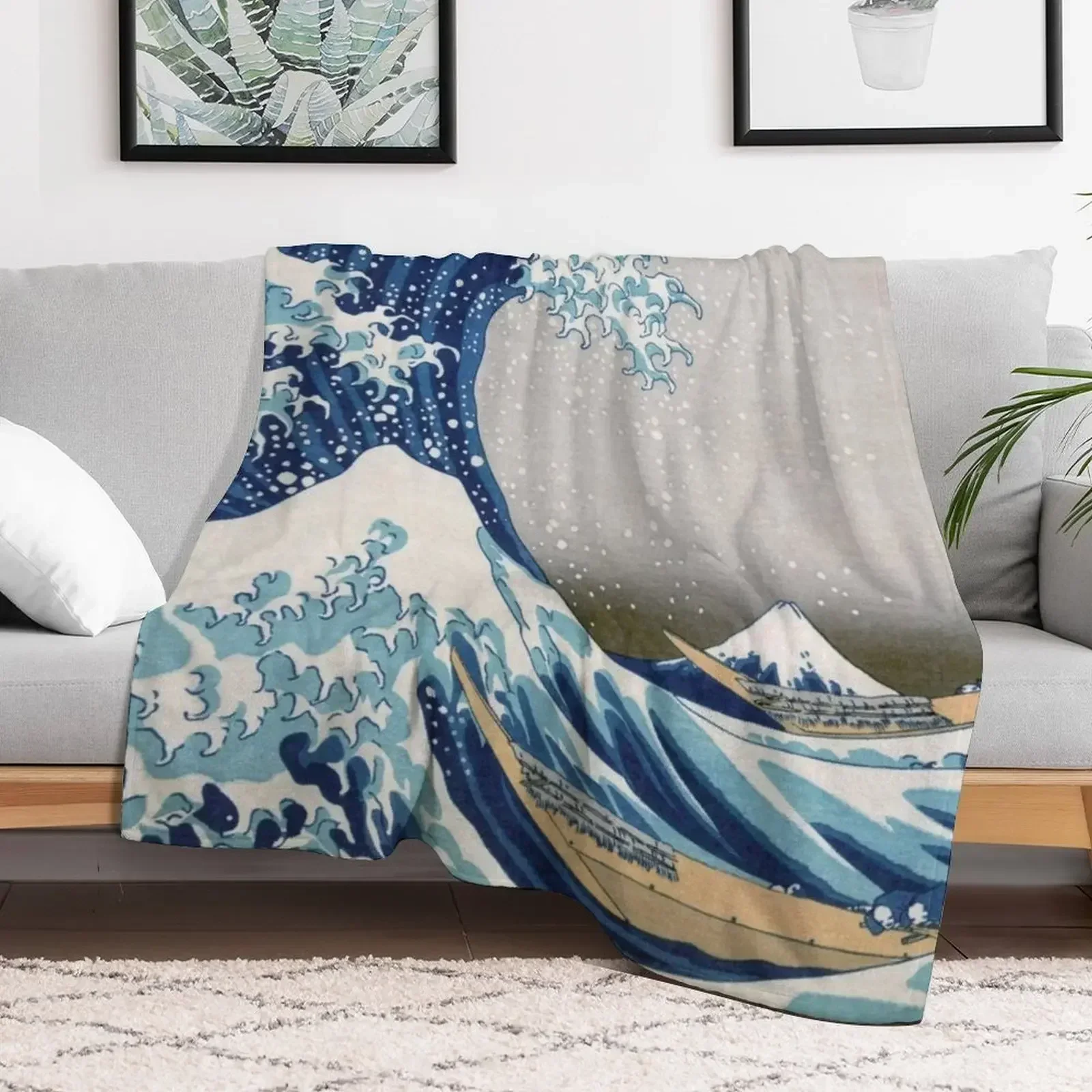 Under the Wave off Kanagawa - The Great Wave - Katsushika Hokusai Gooi deken Luxe St Luxe dekens