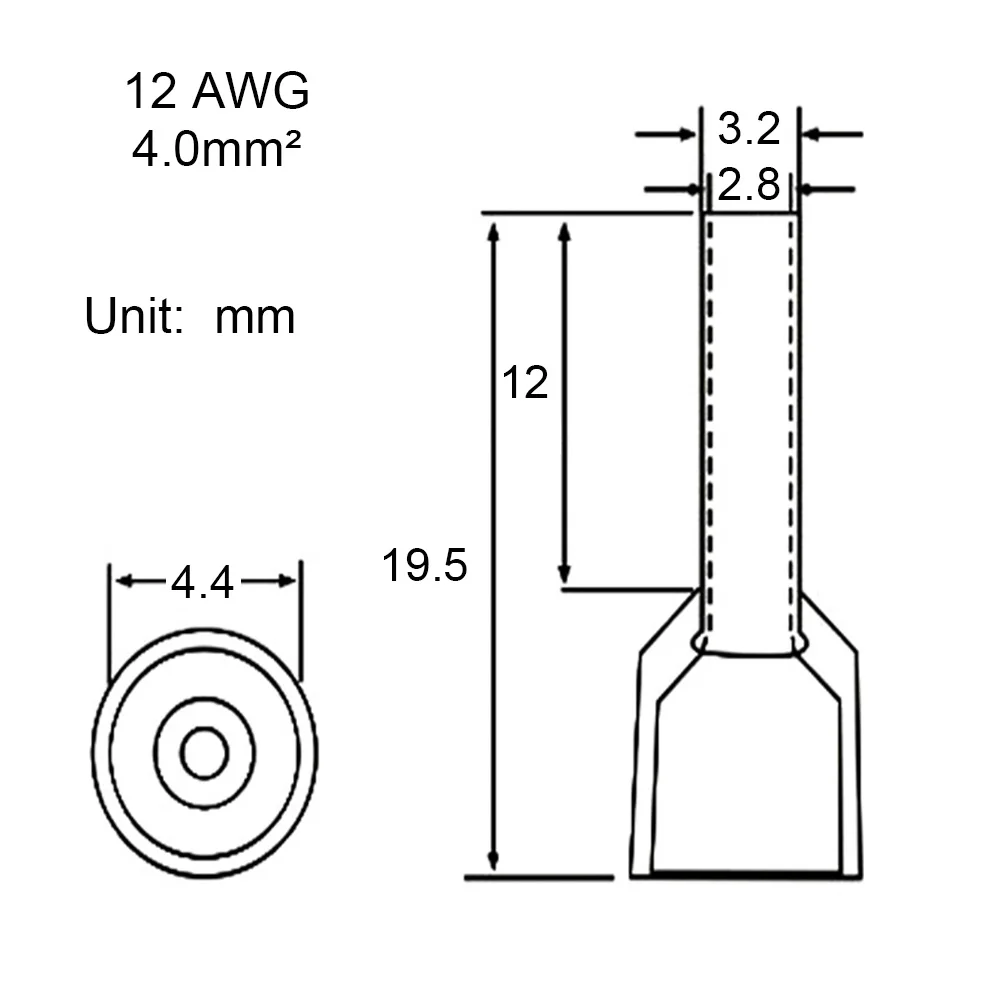100Pcs Auto Zubehör Terminal Eletrico Draht Conector Crimp Anschlüsse Terminal Stecker Kabel End Crimps Isolierte Ferrule