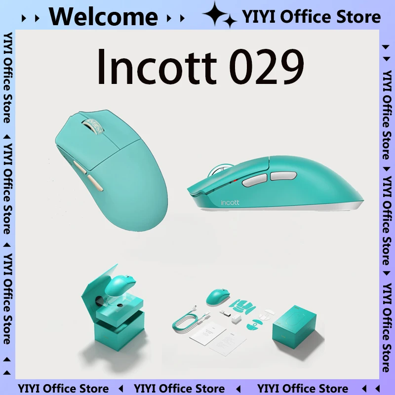 

Incott 029 wireless mouse 3-mode office Bluetooth gaming Lightweight Ergonomic custom e-sports mouse Pc gaming accessory gift