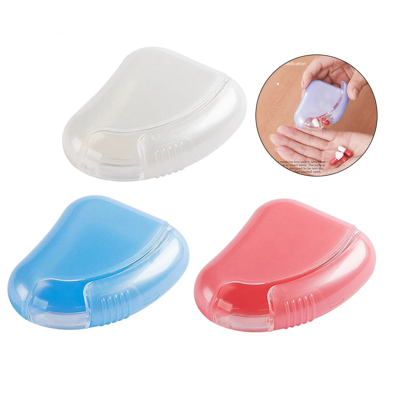 1Pcs Portable Small Organizer Case Pill Box Travel Tablet Holder Container Medicine Drug Storage Box Tablet Pill Organizer Case