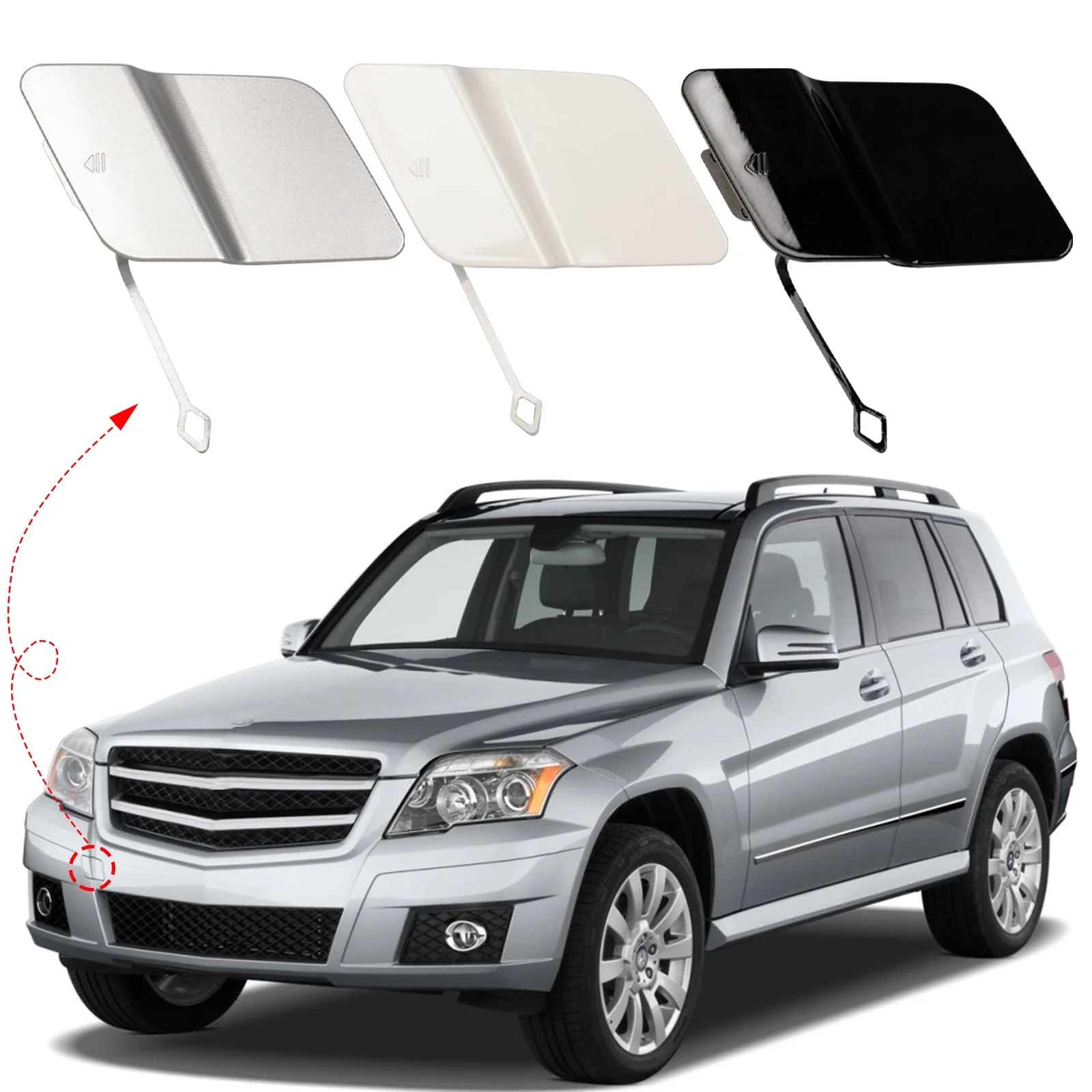 

Front Bumper Tow Hook Cover Cap For Mercedes Benz X204 GLK250 GLK300 GLK350 Accessories 2008 2009 2010 2011 2012 2013 2048850224