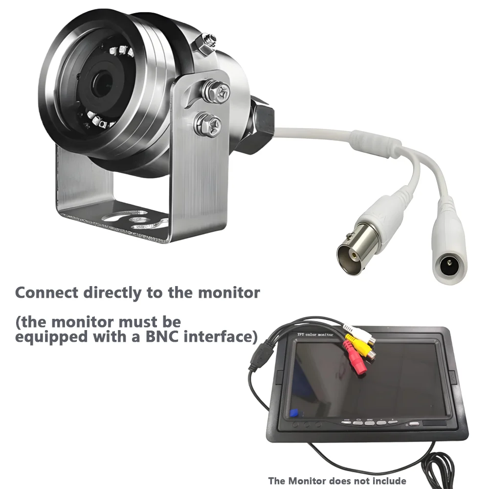 كاميرا HJT التناظرية المقاومة للانفجار CCD كاميرا IP68 BNC مراقب كاميرا مراقبة فيديو أمنية 304 غير القابل للصدأ