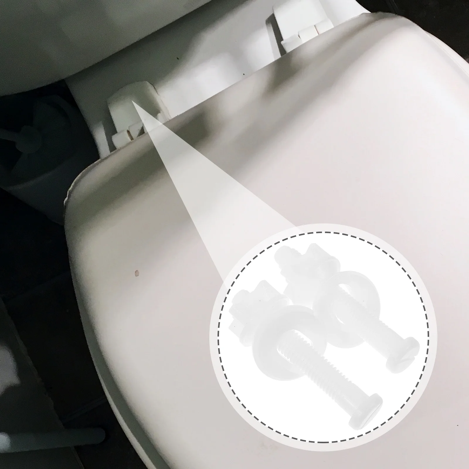 

2pcs Nuts With Washers Universal Seat Screws Replacement Fixing Bolts Durable Hardware Lid Screws Replacement Kit For Most