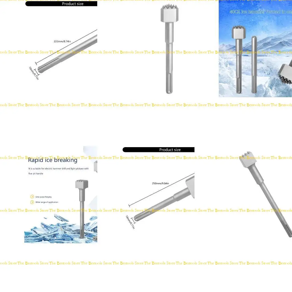 

12PF Rotary Hammer Drill Bit, Steel Concrete Bushing Head, Square Head Bit