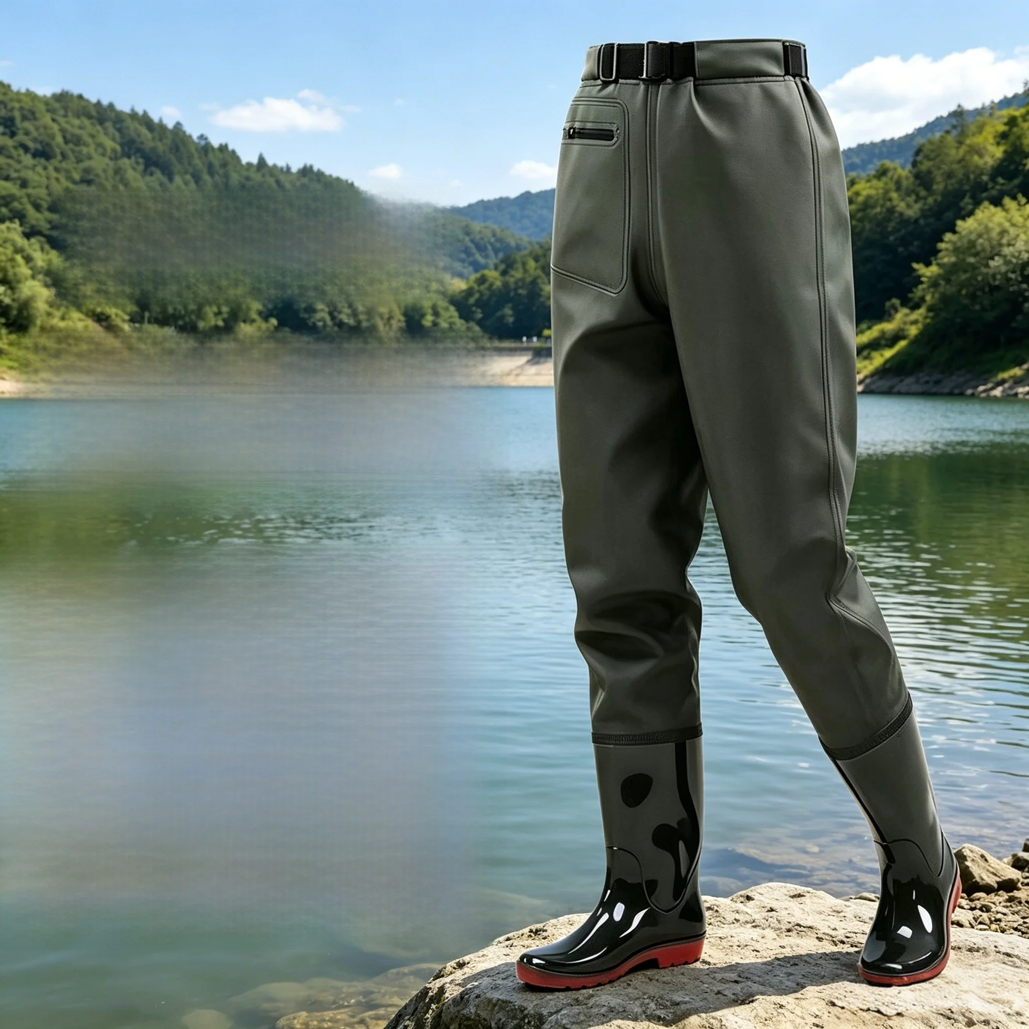 超軽量厚手防水ウエスト丈オーバーオール釣り用スーツハーフボディフルボディナイロン耐摩耗性アウトドアキャンプ旅行用品