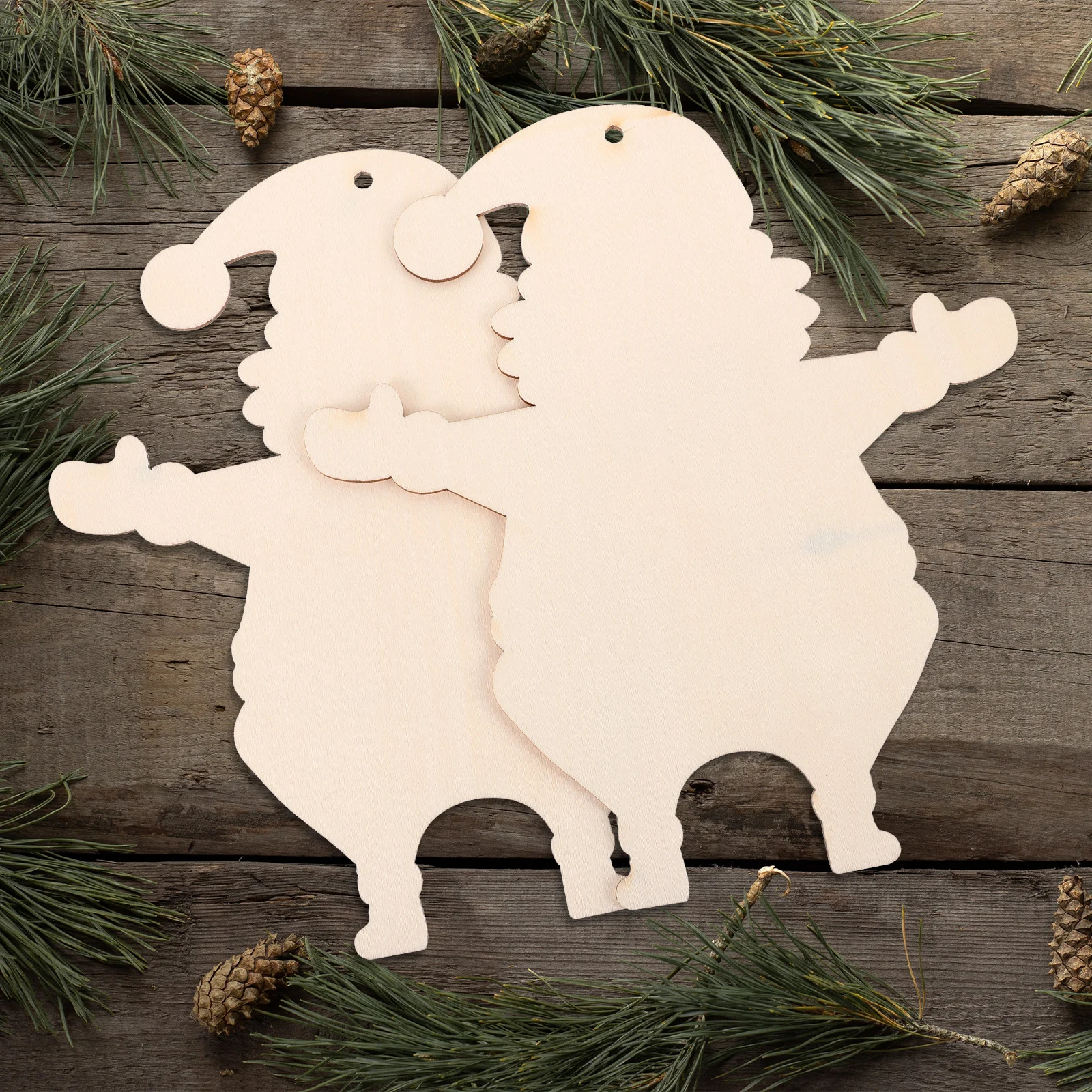 

10Pcs Unfinished Christmas Wooden Ornaments Hanging Cutouts DIY Painting Decoration Xmas Tree Gift Pendant Christmas Cutouts