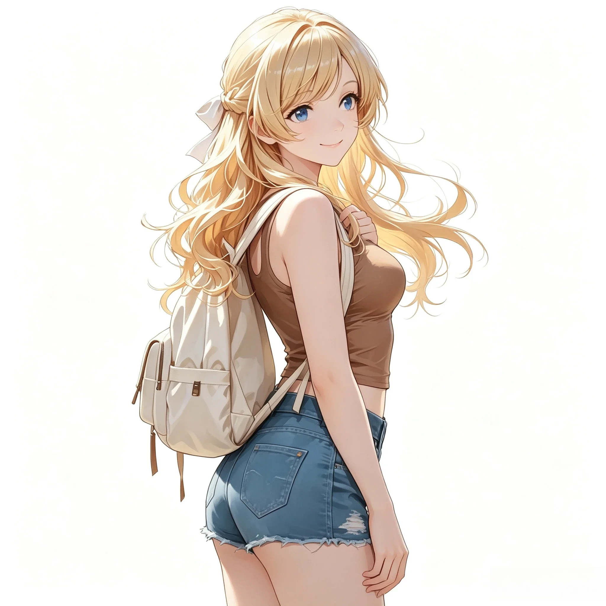 Anime Girl Sticker 17cm Backpack Vinyl Car Decal Waterproof Weatherproof Window Laptop Decor