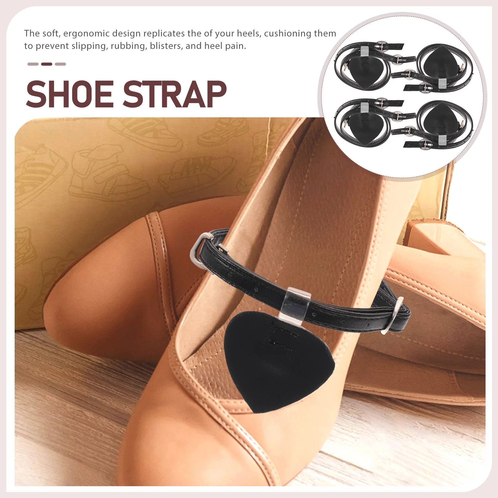

4pcs 2 Pairs Microfiber Shoelaces Fixing Strap Ankle Replacement High Heels Women Adjustable Pumps Small Convenient