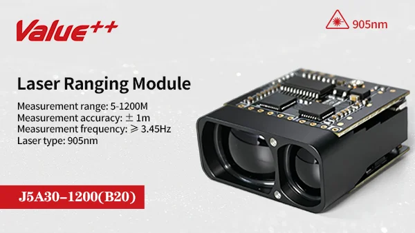 905nm Laser Measure Sensor TTL 2km Laser Rangefinder Module Model For Electro-optical Pods