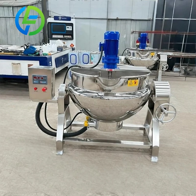 Customize  50L Electric Heating Steaming Pot Jacket Kettle SUS304 Material Candy Syrup Sugar Mixing and Stirring Equipment