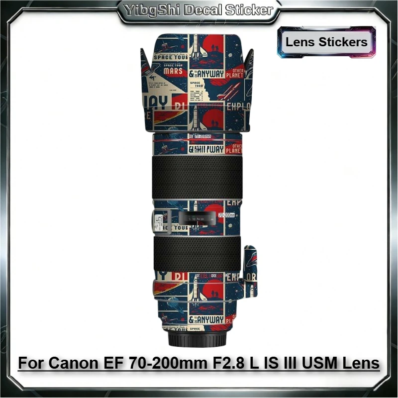 

Защитная виниловая пленка-наклейка для объектива Canon EF 70-200mm F2.8 L IS III USM, защитное покрытие для корпуса объектива EF 70-200 III