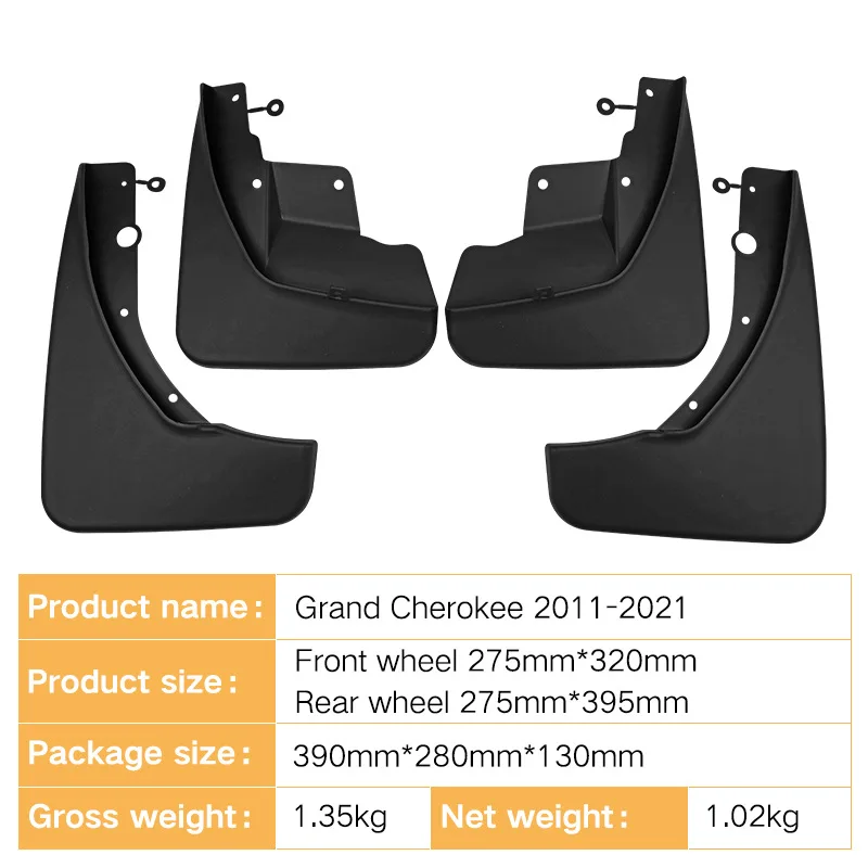 Car Mud Flaps Fender For Jeep Grand Cherokee 2011 2012 2013 2014 2015 2016 2017 2018 2019 Mudflaps Splash Guard Protection