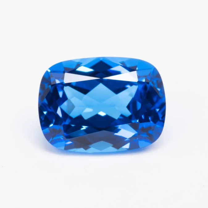 Top Lab Grown Cobalt Spinel Rectangular Cushion Shape Cut VVS1 Charms DIY Jewelry Making Material Selectable AGL Certificate