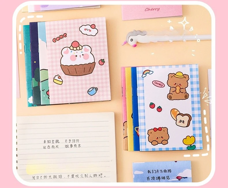 5Pcs Kleine Notebooks Anime Cartoon Notizblock Planer Journal Student Schule Notizblock Schreiben Buch Büro Liefert Geschenk Heiße Verkäufe – Detail 6