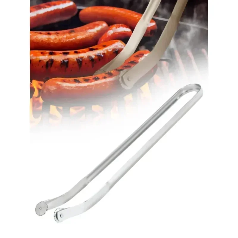 

BBQ Sausage Clip Hot Stainless Steel Dog Rotating Pliers Sausage Turning Tongs Multipurpose Barbecue Clip Cooking Grill Tongs