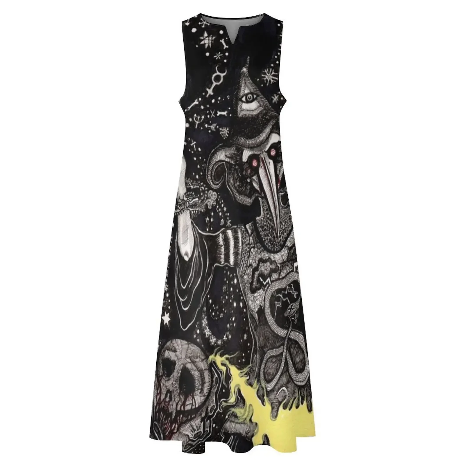 فستان طويل من The Deluge of Plague and Stardust فستان نسائي طويل فساتين أنيقة مقاسات كبيرة فستان سهرة نسائي فساتين الحفلات