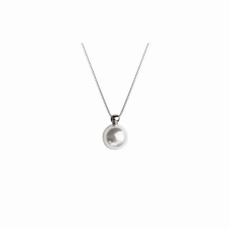 2024 Fresh Geometric Round Pendant Necklace for Women • Silver-Plated Copper Box Chain • Minimalist Clavicle Jewelry • Light Lux - view 5