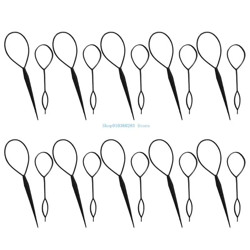 

K9FF 10 комплектов инструментов для плетения волос, инструмент для быстрой укладки волос, средство для создания хвоста для волос