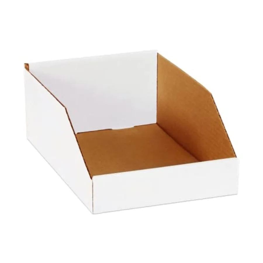 

AVIDITI Corrugated Cardboard Storage Bins Holder 8" x 12" x 4.5" 50 Pack,Open Top Durable and Ideal for Organizing Parts Bin Wo