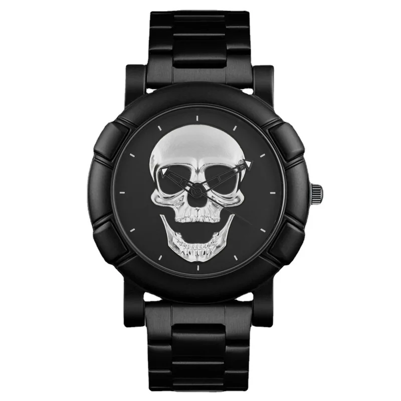 

Fashion Mens Personalized 3D Skull Watches Luxury Men Casual Quartz Wristwatch Male Military Sports Watch Reloj Hombre