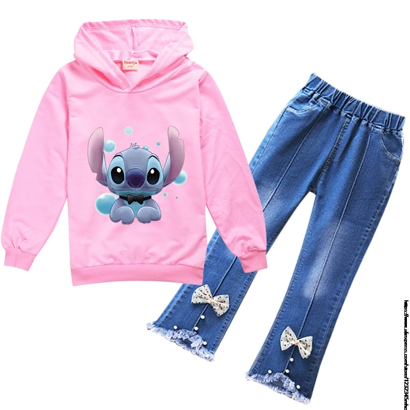 Cheap Popular Simple Stitch Long Sleeve Boys Girls Casual Wear Fun Graphics Everyday Style Energetic Spring Fall Sweatshirt Sets