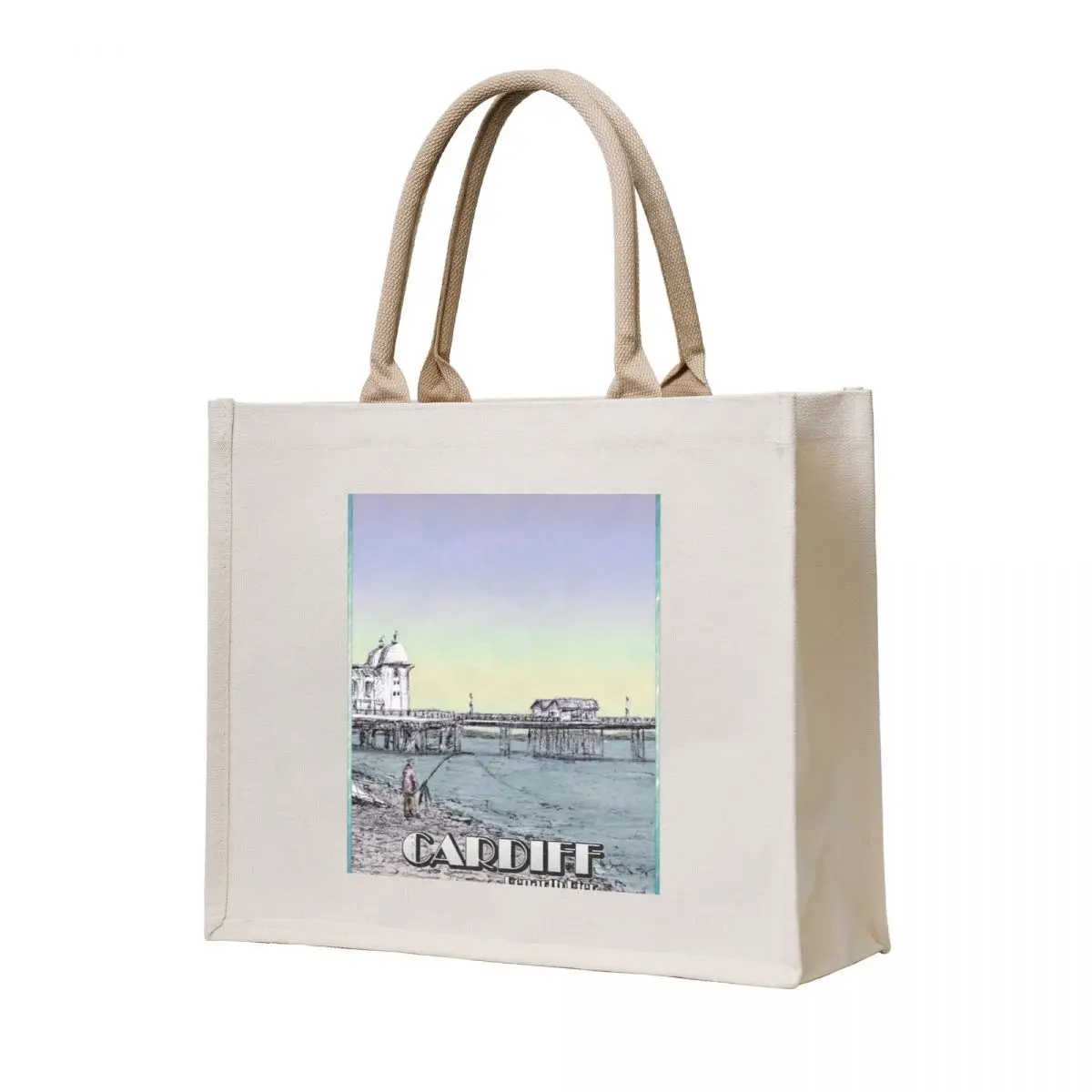 

Cardiff sketch Tote Bag shoping bag bags luxury women Women's shopper bag personalized tote