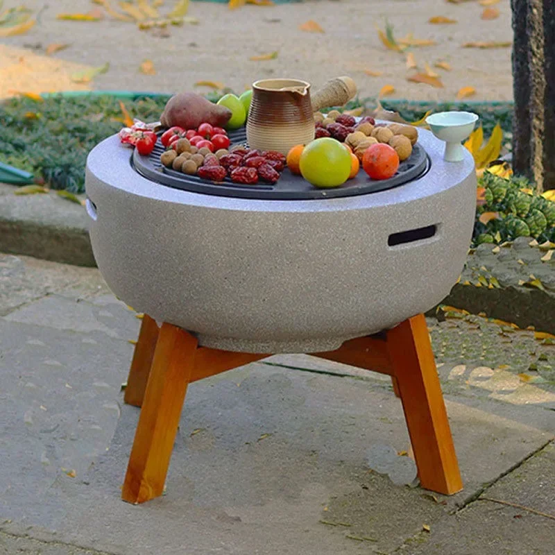Furnace and wine warming utensils, courtyard charcoal barbecue grill, outdoor oven, heating stove
