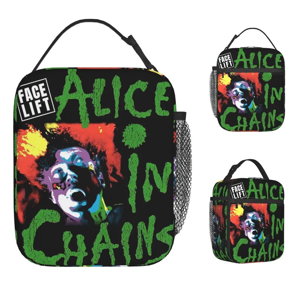 حقيبة غداء Alice In Chains Facelift Tour '91 للنساء مطبوعة صندوق غداء مريح مقاوم للماء حقائب طعام