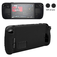Silicone Cover Case for Steam Deck Silicone Protective Shell Skin for Steam Deck Accessories Full Protect with Thumb Grip Caps