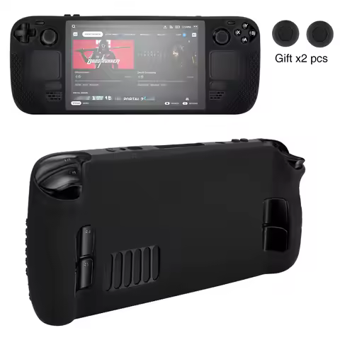 Silicone Cover Case for Steam Deck Silicone Protective Shell Skin for Steam Deck Accessories Full Protect with Thumb Grip Caps