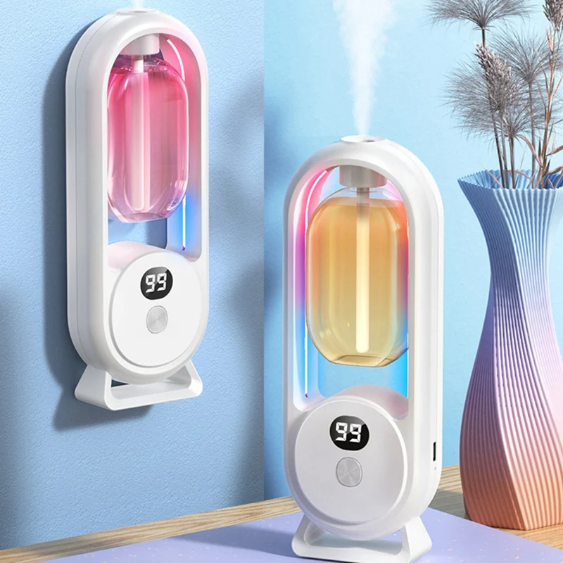 Wall Mounted Essential Oil Diffuser Rechargeable Timed Spray Digital Display Air Freshener