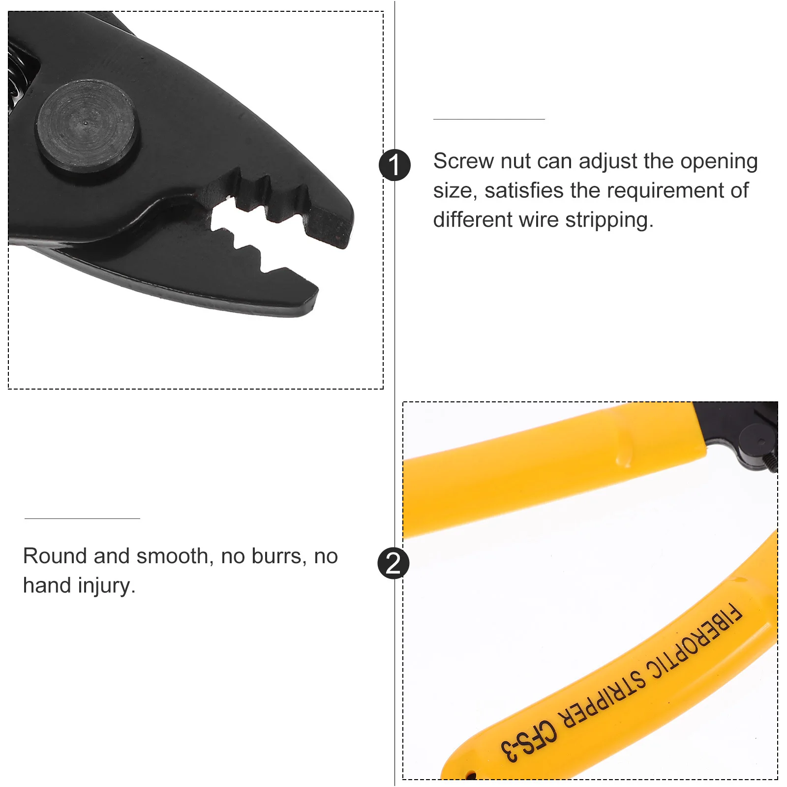 

Professional Crimping Plier 15mm Wrench Screw Nut Adjustable Wire Stripper Cable Cutting Tool for Home Office Travel Outdoor