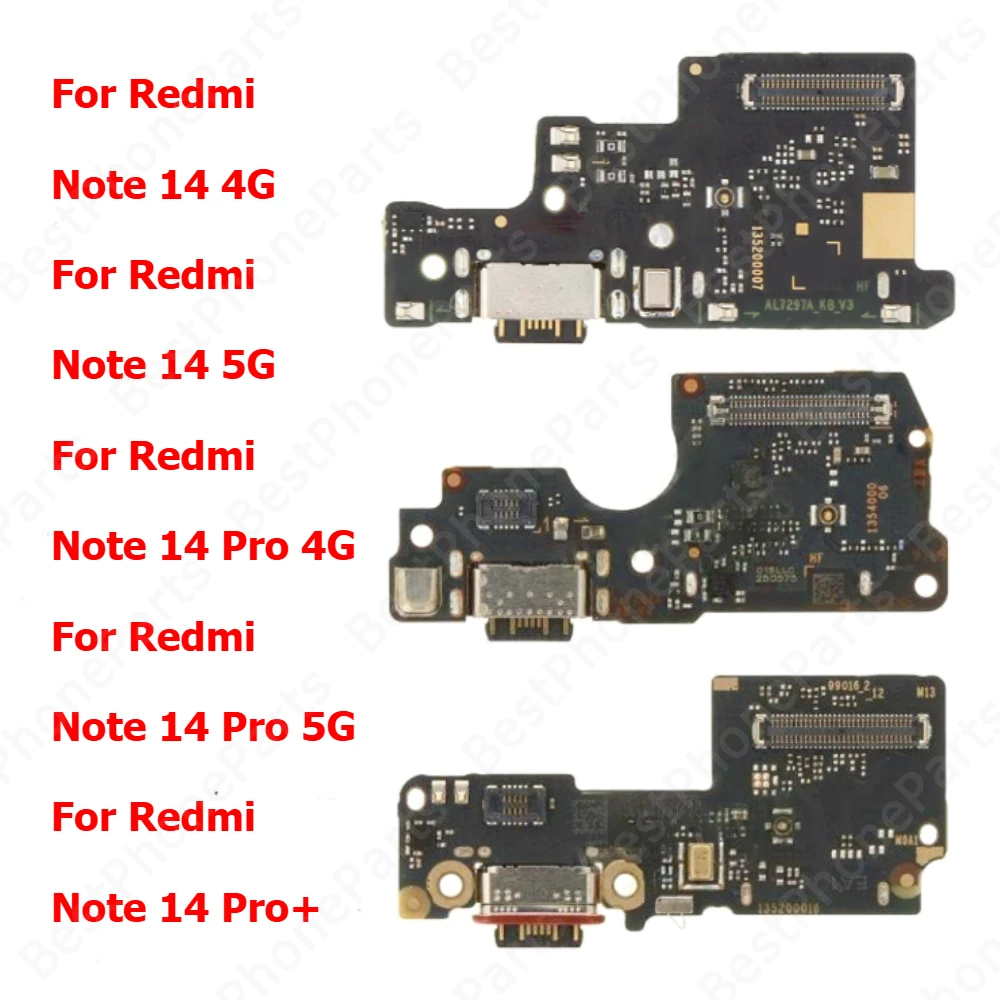 Charge Board For Xiaomi Redmi Note 14 Pro Plus 14Pro 4G Note14 5G Charging Port Usb Connector With SIM Reader Pcb Dock Plate
