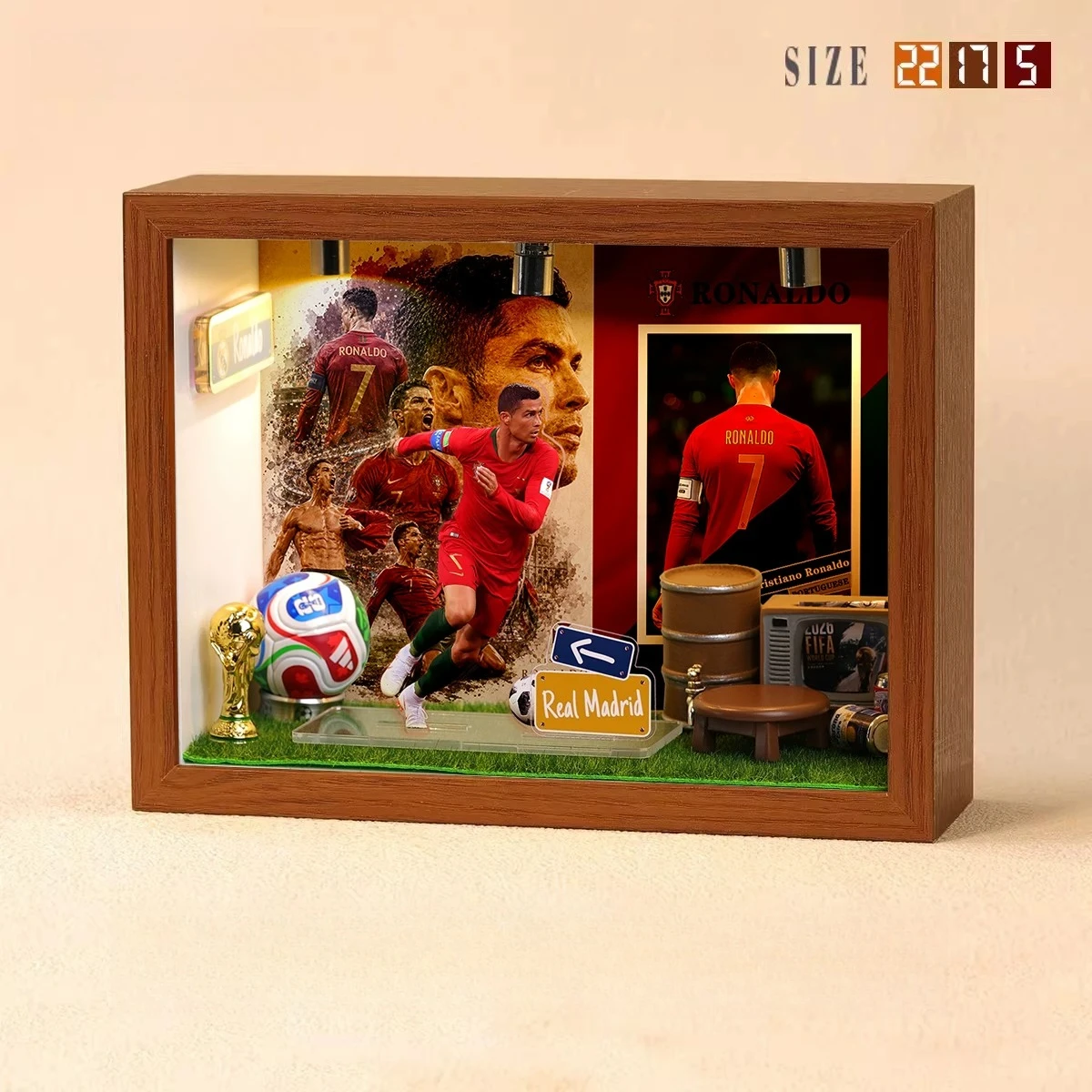 Football Star Acrylic Trophy Frame Ronaldo Messi Neymar Soccer Player Collectible Desk Ornament Fan Gift Decoration Souvenir view 2