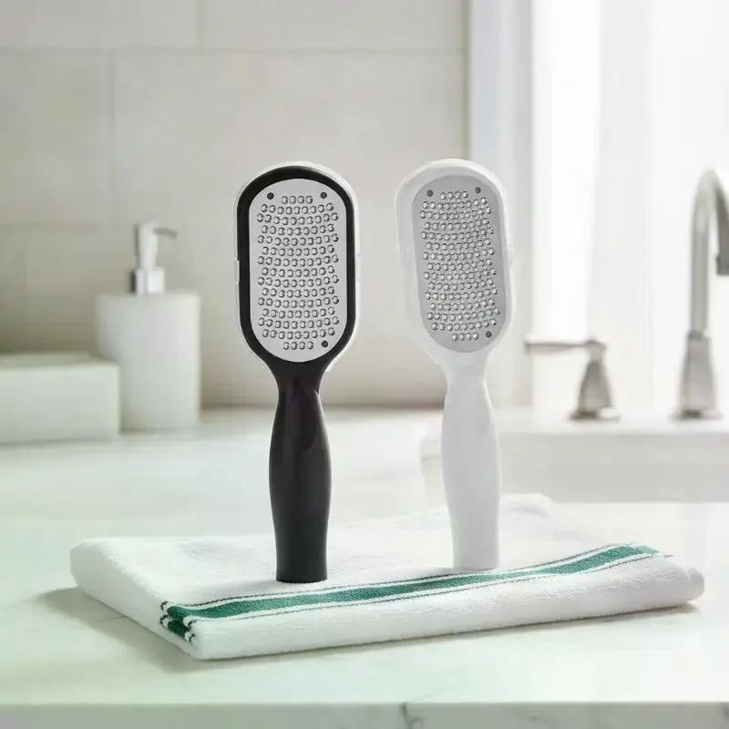 Heavy-Duty Dead Skin Remover Painless Stainless Steel Foot File with Splash Guard for Travel Foot Care 1Pcs