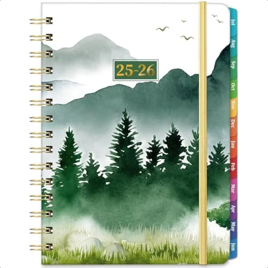 

20252026 20252026 Weekly and Monthly 20252026 from Jul.2025Jun.2026 6.4" × 8.5" with Thick Paper Strong TwinWire Binding