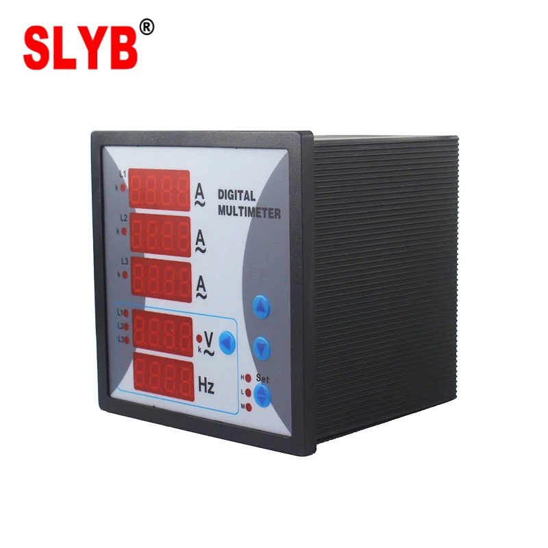 

3-фазный цифровой дисплей 96*96, мультиметр, Электрический измеритель мощности SLYB292Z-9X5-IUF AC220V