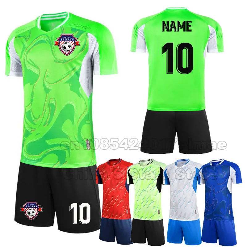 

Футбольные рубашки 2025 для мужчин/женщин/детей, мужские футбольные майки и шорты на заказ, командная тренировочная рубашка, футбольная одежда, вратарская униifo