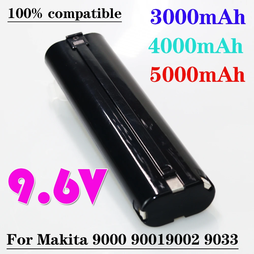 9.6V 3.0Ah NIMH Battery Replacement for Makita 9000 9002 9033, 6095D 6096D 6093D 6012HD DA391D 5090D 4390D 5090D 8402VD ML902