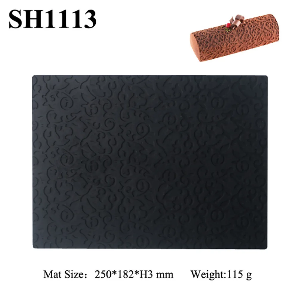 Baking Silicone Texture Sheet For Mousse Cake Border Decorating Professional Fondant Impression Mat Black Mold Kitchenware Item