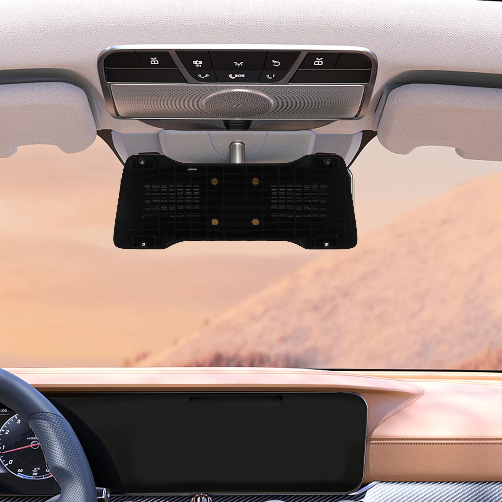 

Sturdy Universal Dash Cam Mount Car Mirror Bracket Rearview Mirror Back Plate Panel Fixed Snap Arm Tool Free for Private